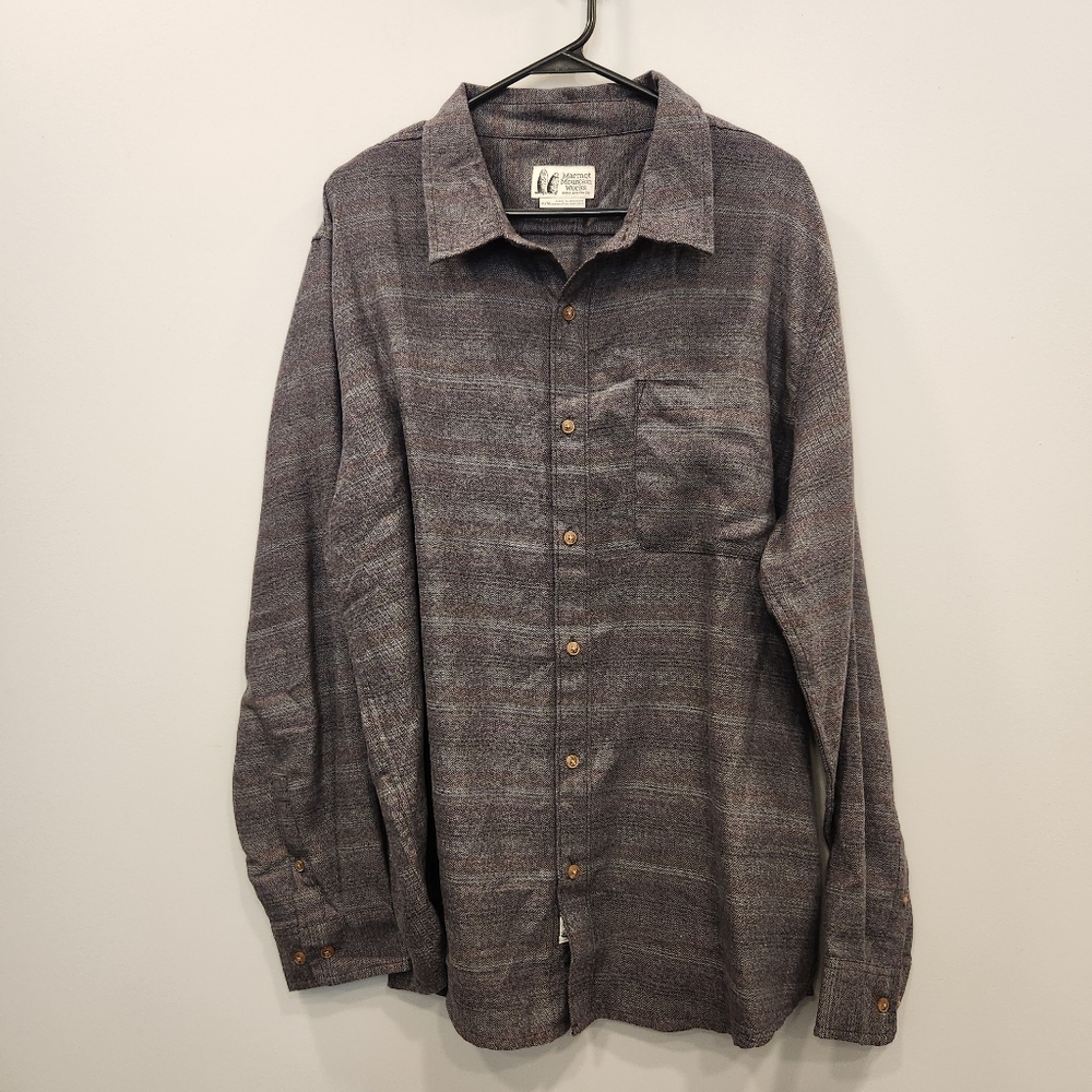 Marmot XL Cotton Blend Long Sleeve Button Up Shirt Mens